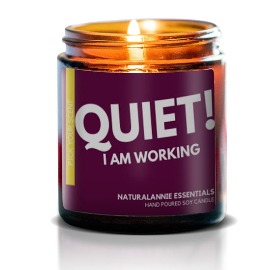 QUIET! I Am Working. Sangria Soy Candle