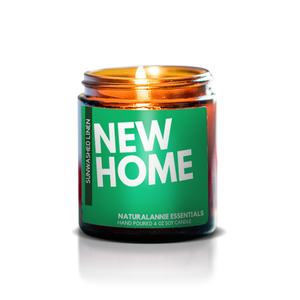 Sunwashed Linen "NEW HOME" Soy candle